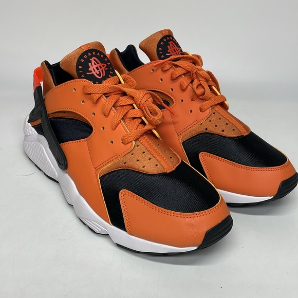 Nike Air Huarache "Hot Curry" Orange Black White DO6694-800 Mens marked - Picture 2 of 6